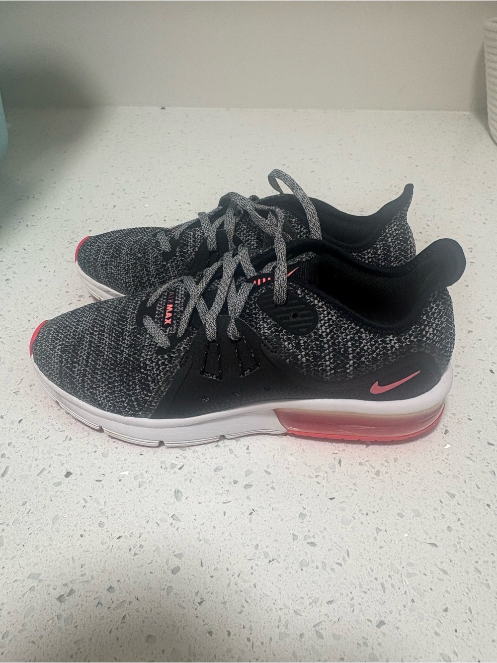 Nike Air Max Knit Sneakers - Black & Pink Accent